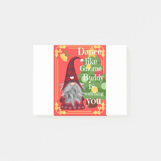 Kerstgenoomboeddy danst grappig nieuwigheids desig post-it® notes (Voorkant)