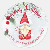 Kerstgenoomkerst op maat ronde sticker (Voorkant)