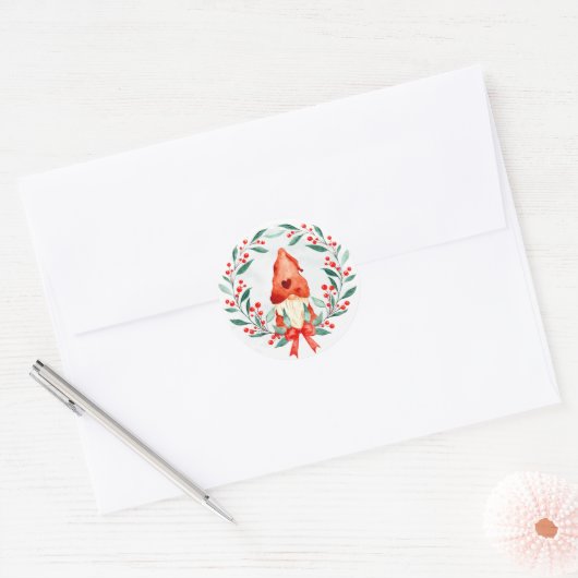 Kerstgenoomsticker Ronde Sticker (Envelop)