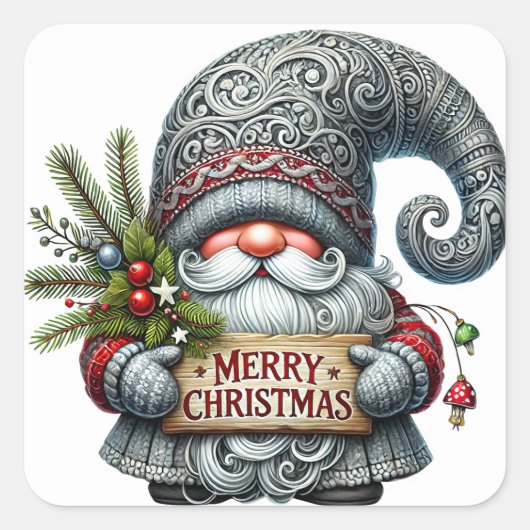 Kerstgenoomstickers Vierkante Sticker (Voorkant)