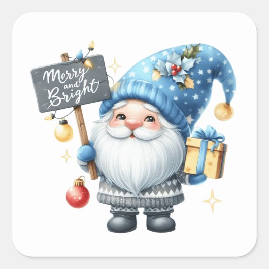 Kerstgenoomstickers Vierkante Sticker (Voorkant)