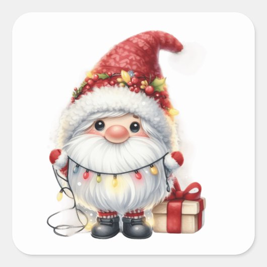 Kerstgenoomstickers Vierkante Sticker (Voorkant)