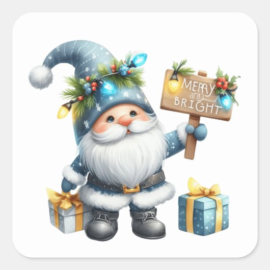 Kerstgenoomstickers Vierkante Sticker (Voorkant)