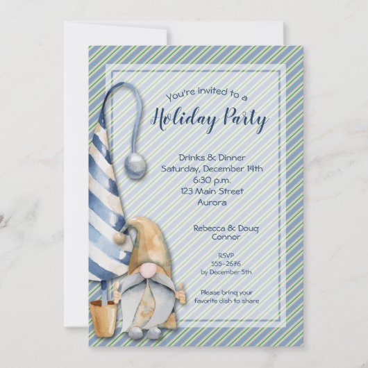 Kerstgenoomuitnodiging en feestelijke feestdagen (Voorkant)