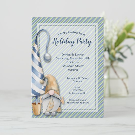 Kerstgenoomuitnodiging en feestelijke feestdagen (Staand voorkant)