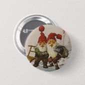 Kerstgenoomvrienden Ronde Button 5,7 Cm (Voorkant /achterkant)