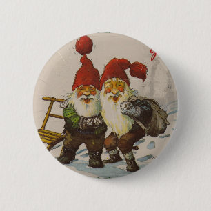 Kerstgenoomvrienden Ronde Button 5,7 Cm