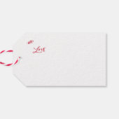 Kerstgenot foto wit rood modern cadeaulabel (Achterkant Horizontaal)