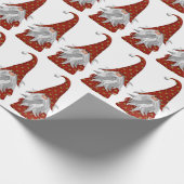 Kerstgenote in Red Costume Cadeaupapier (Hoek)