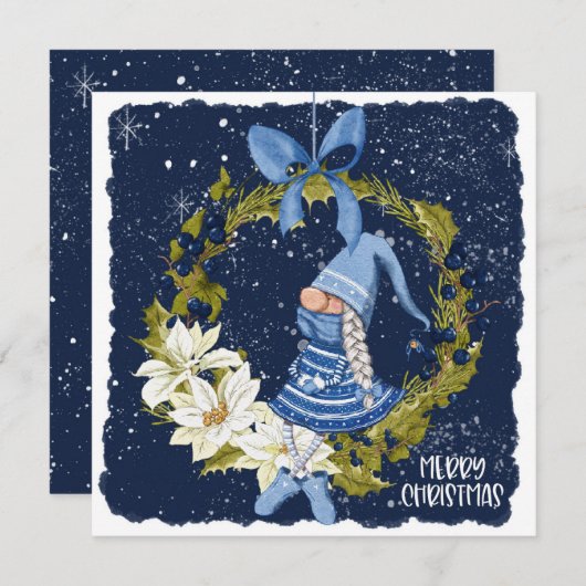 Kerstgenote op Wreate kerstKaart (Voorkant / Achterkant)