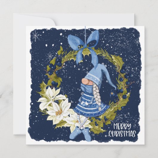 Kerstgenote op Wreate kerstKaart (Voorkant)