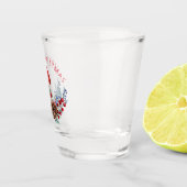 Kerstgenote op Wreath Shot Glas (Rechts)