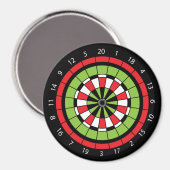 kerstgenummerd dartboard magneet (Voorkant / Achterkant)