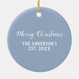 Kerstgeometrische leisteen Blauwe Grijs Keramisch Ornament