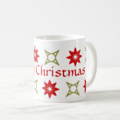 Kerstgeometrische sterren koffiemok (Voorkant rechts)