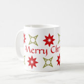 Kerstgeometrische sterren koffiemok (Voorkant links)