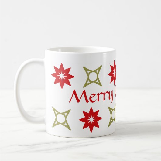Kerstgeometrische sterren koffiemok (Links)