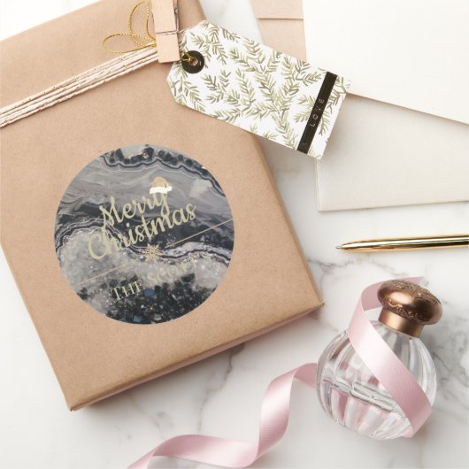 kerstgeoridesticker ronde sticker (Geschenken)