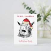 kerstgepersonaliseerd kerstgeit feestdagenkaart (Staand voorkant)