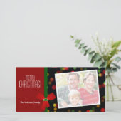 Kerstgepersonaliseerde fotokaart feestdagenkaart (Staand voorkant)