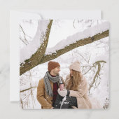 Kerstgepersonaliseerde Hexagon-foto Feestdagenkaart (Achterkant)