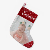 kerstgepersonaliseerde Kinder foto's stoppen Kleine Kerstsok (Voorkant (Hangend))