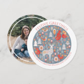 Kerstgepersonaliseerde Scandinavische noordse boss Feestdagenkaart (Voorkant / Achterkant)