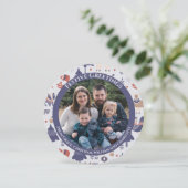 Kerstgepersonaliseerde Scandinavische noordse boss Feestdagenkaart (Staand voorkant)