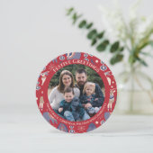 Kerstgepersonaliseerde Scandinavische noordse boss Feestdagenkaart (Staand voorkant)