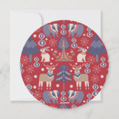 Kerstgepersonaliseerde Scandinavische noordse boss Feestdagenkaart (Achterkant)