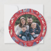 Kerstgepersonaliseerde Scandinavische noordse boss Feestdagenkaart (Voorkant)