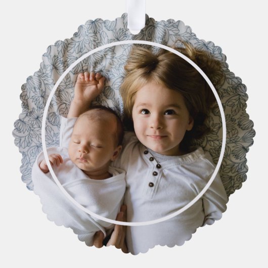 Kerstgepersonaliseerde Scandinavische noordse boss Ornament Kaart (Achterkant)