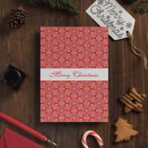 Kerstgepersonaliseerde Snowflake Star Pattern Red