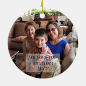 kerstgepersonaliseerde typografie keramisch ornament (Achterkant)