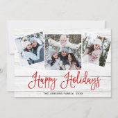 kerstgerei met 3 fotografie feestdagenkaart (Voorkant)