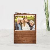 kerstgerei met hout met 5 foto's feestdagen kaart (Achterkant)