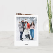 kerstgerei met hout met 5 foto's feestdagen kaart (Achterkant)