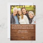 kerstgerei met hout met 5 foto's feestdagenkaart (Achterkant)