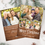 kerstgerei met hout met 5 foto's feestdagenkaart<br><div class="desc">kerstgerei met 5 PHOTO Greeting Holiday Kaart.</div>
