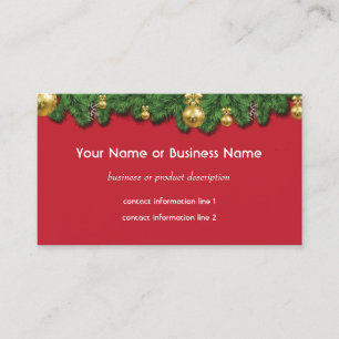 Kerstgerelateerde zaken- of vakantiebeurzenverkope visitekaartje