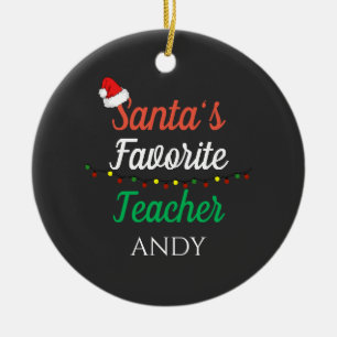 Kerstgeschenk voor leerkracht dank je wel Kerstmis Keramisch Ornament