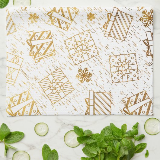 Kerstgeschenken 4 theedoek (Gevouwen)