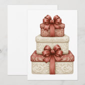 Kerstgeschenken Feestdagenkaart (Voorkant / Achterkant)