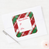 Kerstgeschenketiketterstickers Vierkante Sticker (Envelop)