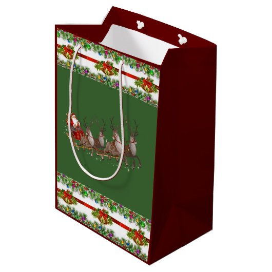 Kerstgeschenktassen Medium Cadeauzakje (Achterkant Gekanteld)