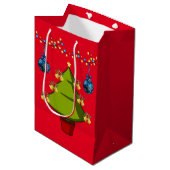 Kerstgeschenktassen Medium Cadeauzakje (Voorkant Gekanteld)