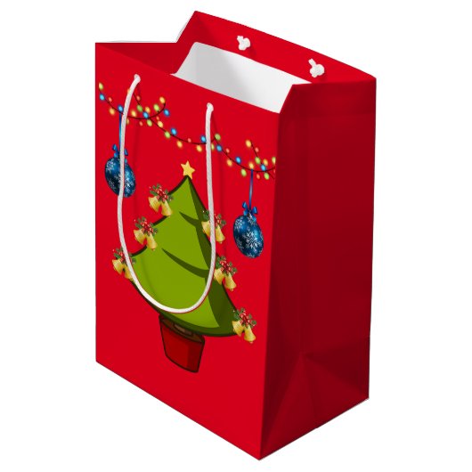 Kerstgeschenktassen Medium Cadeauzakje (Achterkant Gekanteld)
