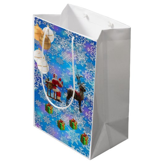 Kerstgeschenktassen Medium Cadeauzakje (Achterkant Gekanteld)