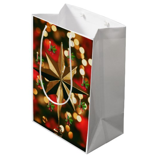 Kerstgeschenktassen Medium Cadeauzakje (Achterkant Gekanteld)