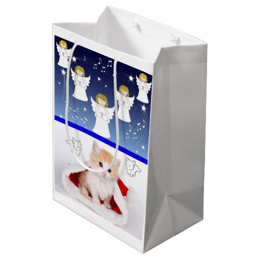 Kerstgeschenktassen Medium Cadeauzakje (Achterkant Gekanteld)